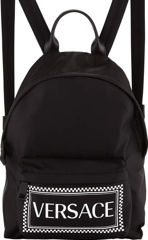 versace womens logo nylon backpack